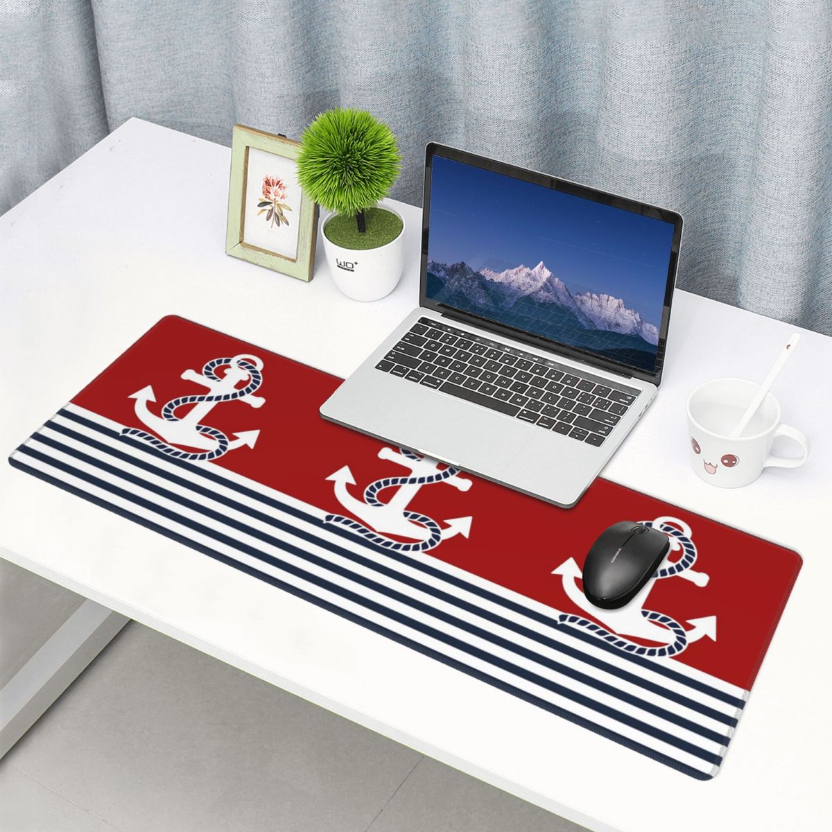 Gaming Keyboard Blue - Alfombrilla de Ratón Grande con Rayas