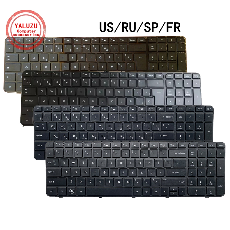 Gaming Keyboard Hp - US/RU/SP/FR inglés/ruso/español/francés nuevo teclado para ordenador