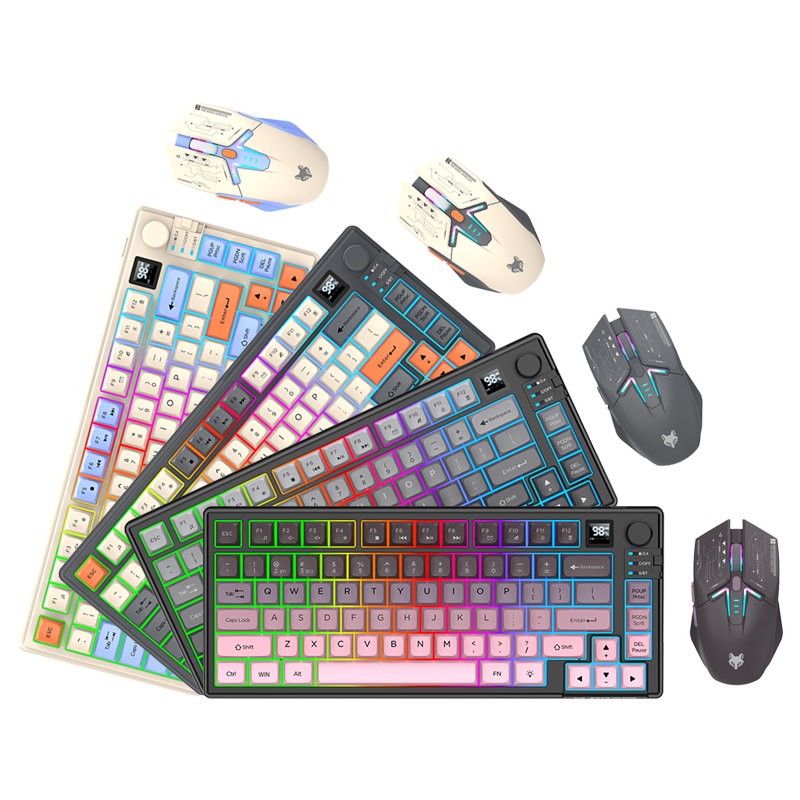 Keyboard Gaming Transparent - Set de Teclado y Ratón USB