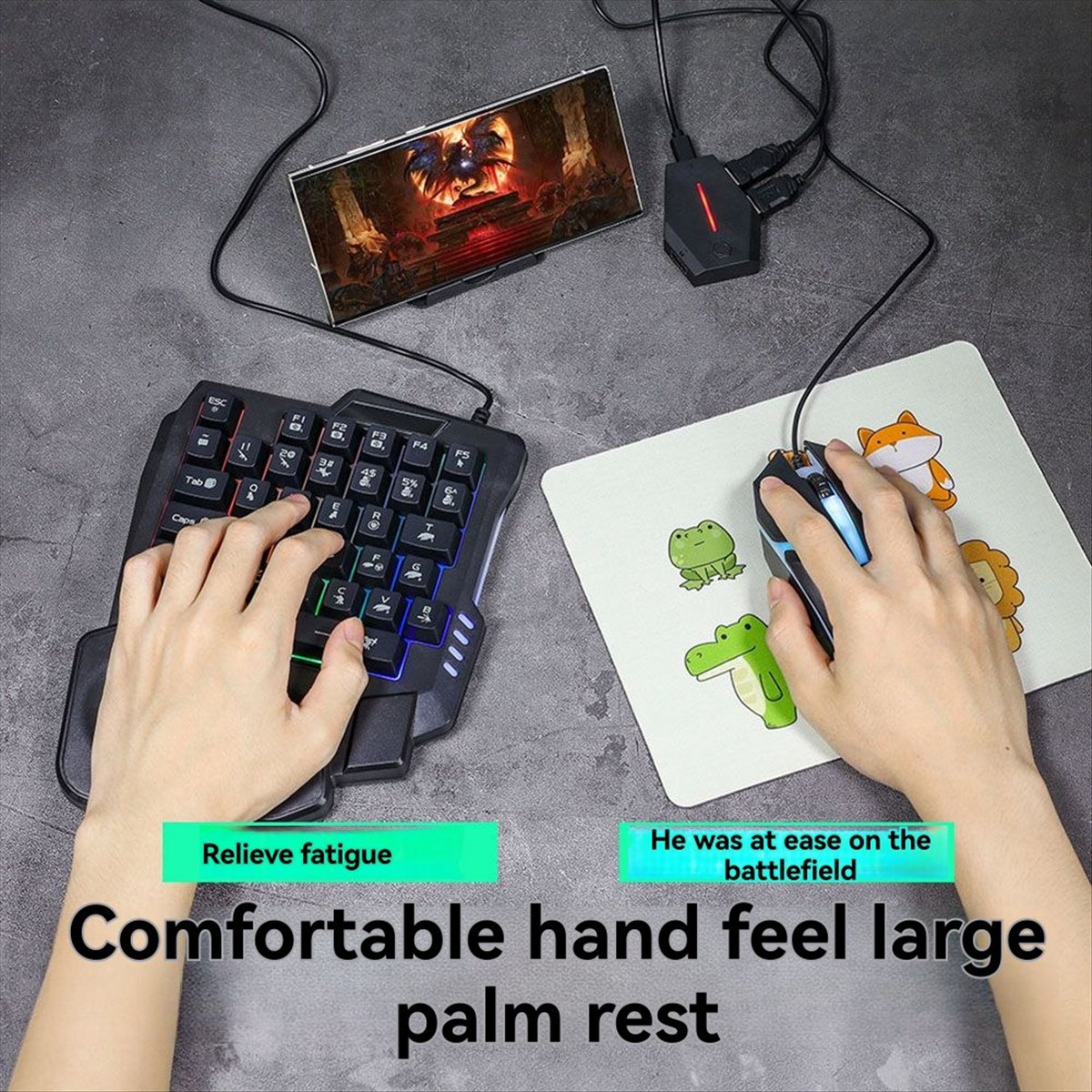 Gaming Keyboard 1 Hand - Teclado Ergonómico RGB para Juegos Goodprice