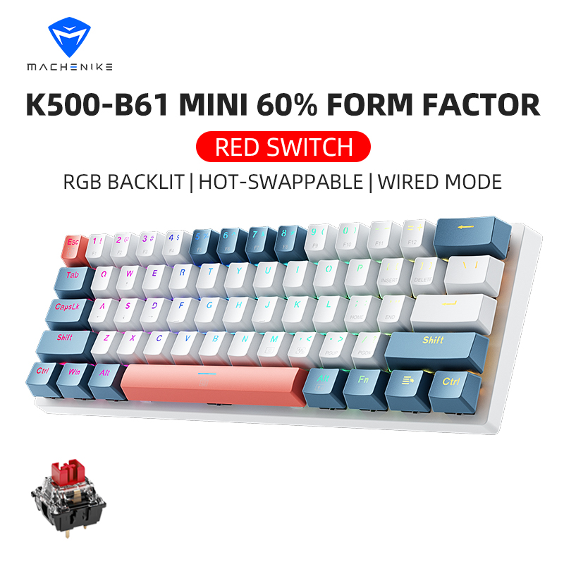 K500-B61 Machenike Mini Keybao - Gaming Keyboard Blue reseña y precio