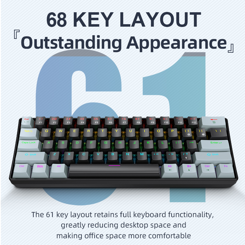 APAYADO K61 Mini teclado mecán - Gaming Keyboard And Mouse Set reseña y precio