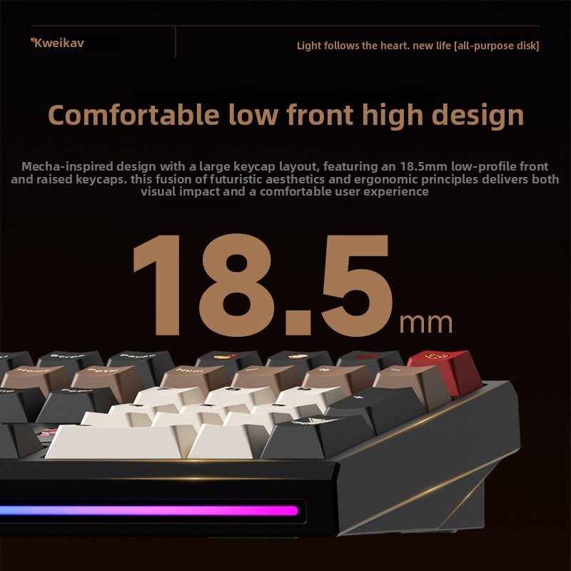 Teclado Mecánico WEIKAV NUT108 - Gaming Keyboard Mechanical Wireless reseña y precio