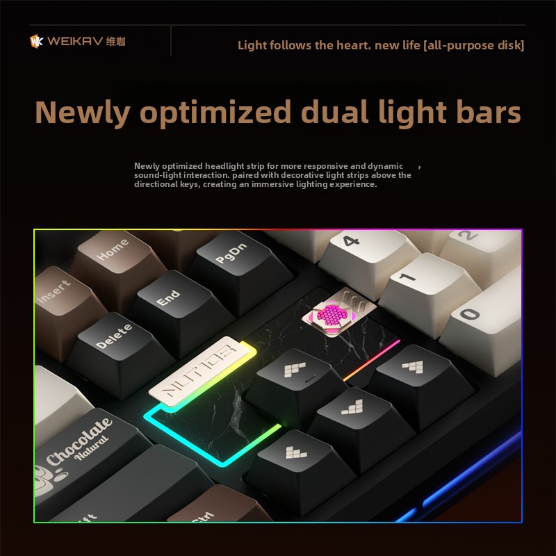 Teclado Mecánico WEIKAV NUT108 - Gaming Keyboard Mechanical Wireless reseña y precio