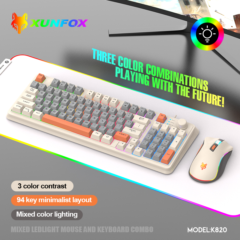 K820 USB juego con cable tecla - Gaming Keyboard And Mouse Combo Wireless reseña y precio