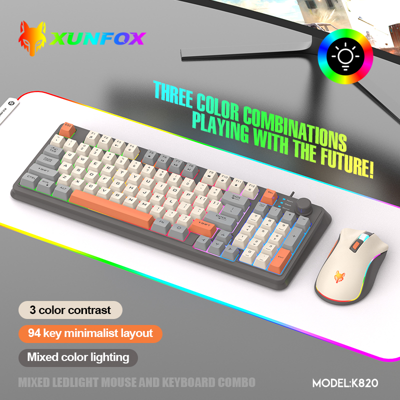 K820 USB juego con cable tecla - Gaming Keyboard And Mouse Combo Wireless reseña y precio