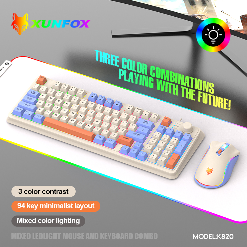 K820 USB juego con cable tecla - Gaming Keyboard And Mouse Combo Wireless reseña y precio